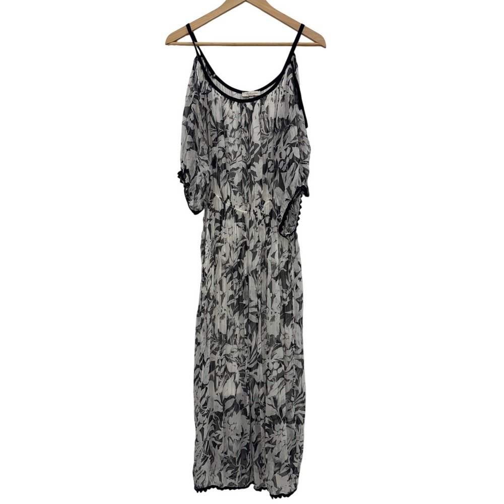 Bellambia 100% Silk Floral Maxi Dress Made in Italy L
